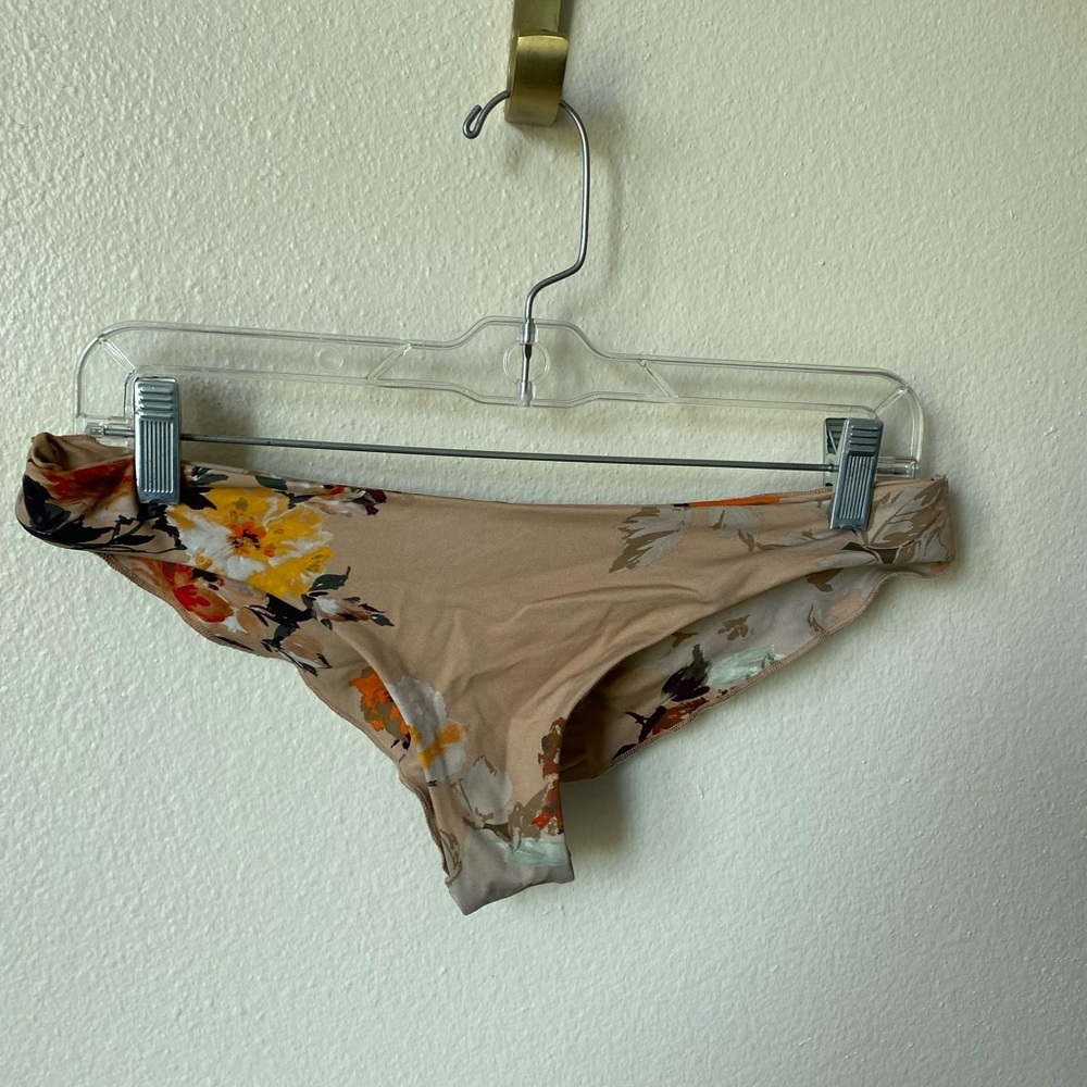 Boys + Arrows Tan Bikini with Floral Accent